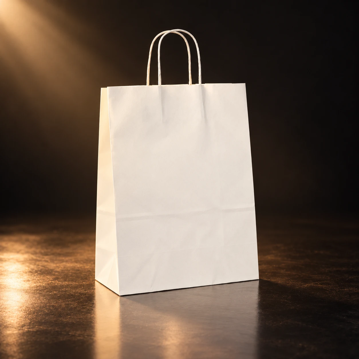 Shopper in carta kraft automatica generica 110 gr, manico a cordino
